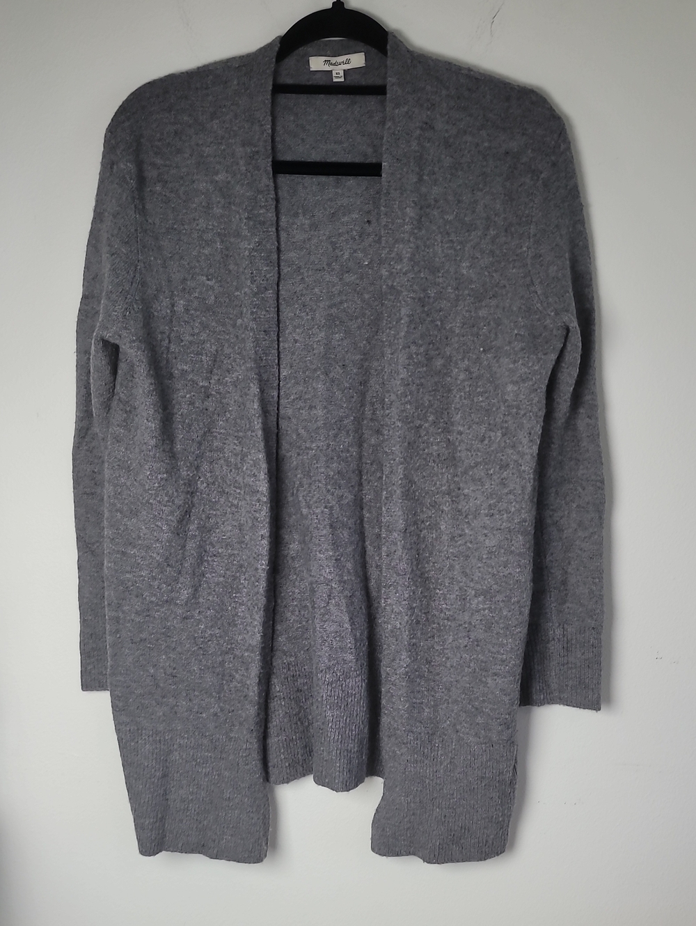 Madewell Gray Open-Front Women's Cardigan Sweater Merino Wool Alpaca Blend